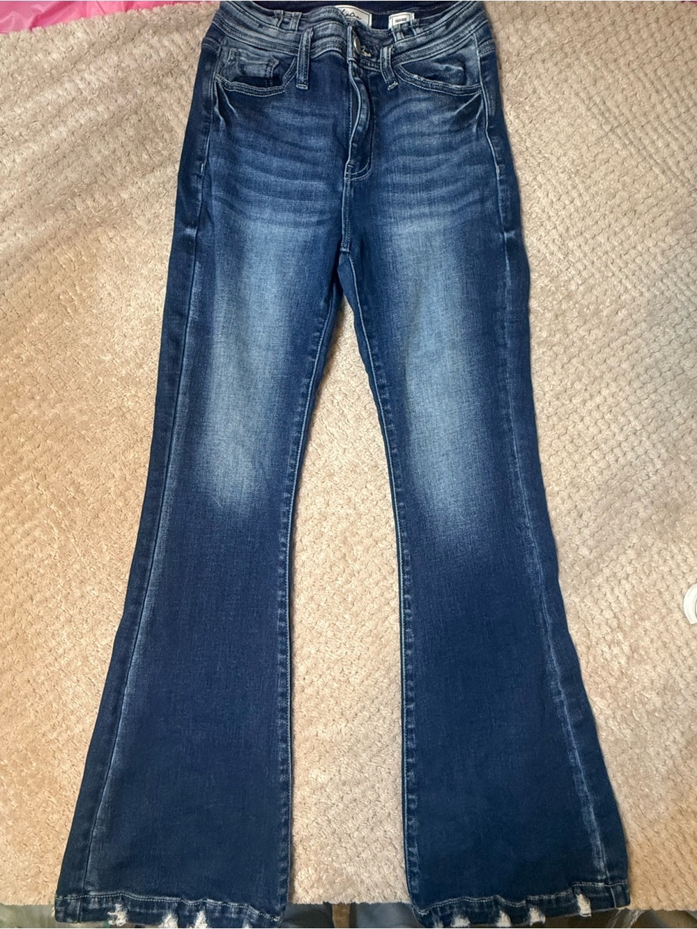 Kancan High Rise Flare Women’s Dark Blue - denim